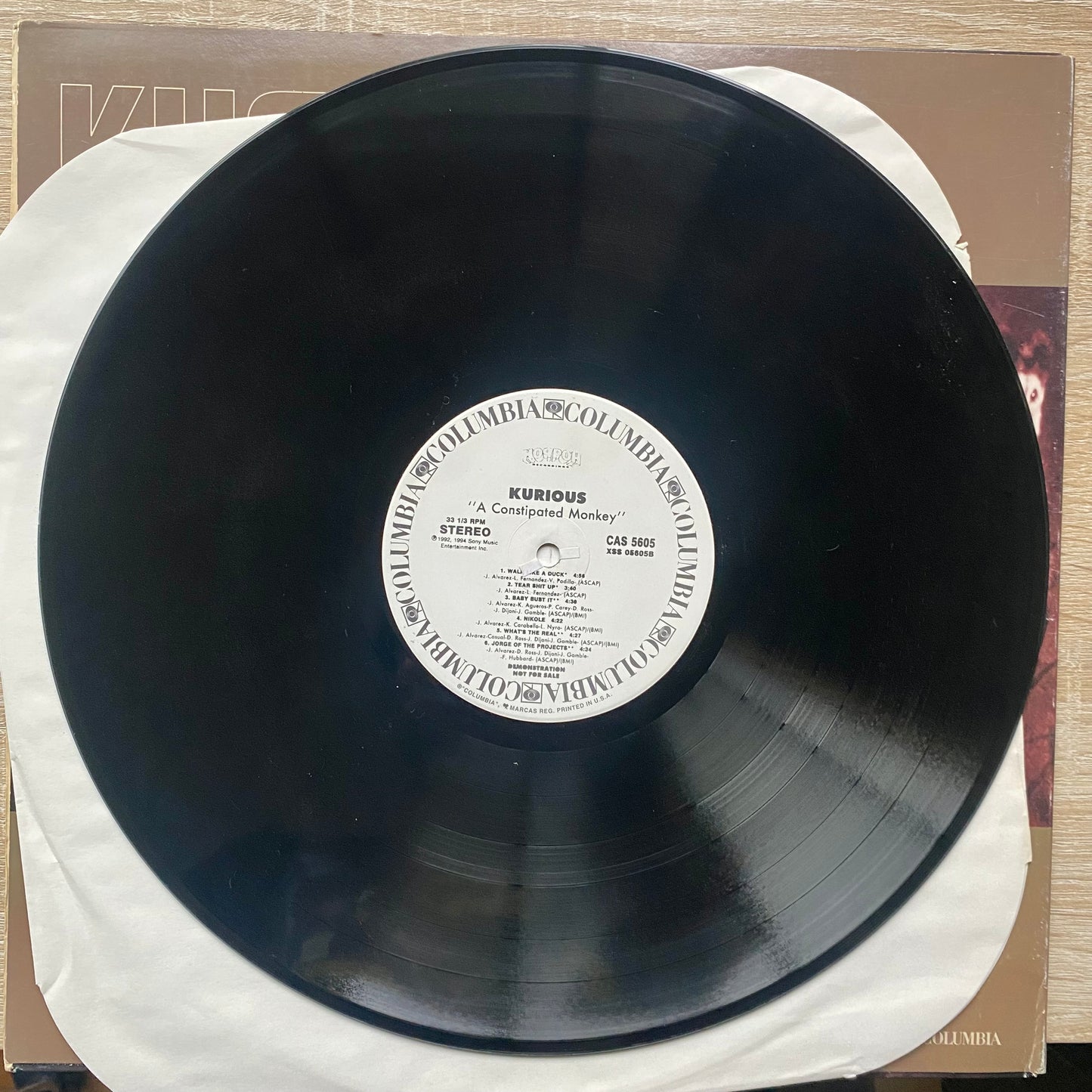 OG - PROMO - Kurious - A Constipated Monkey (LP, Album, Promo)