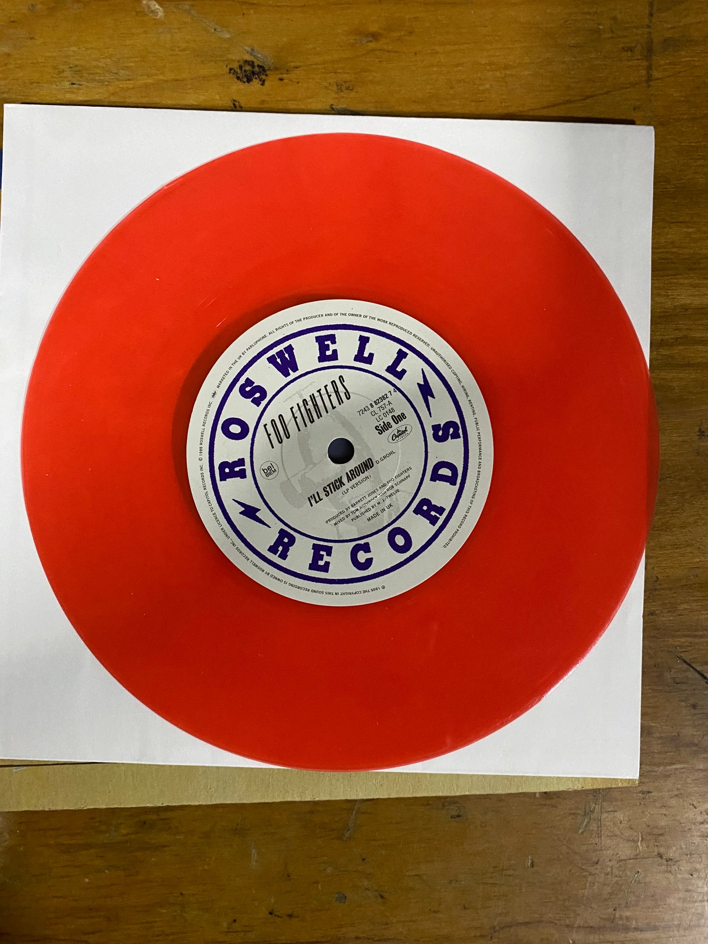 OG UK - Foo Fighters - I'll Stick Around (7", Single, Ltd, Red) CL