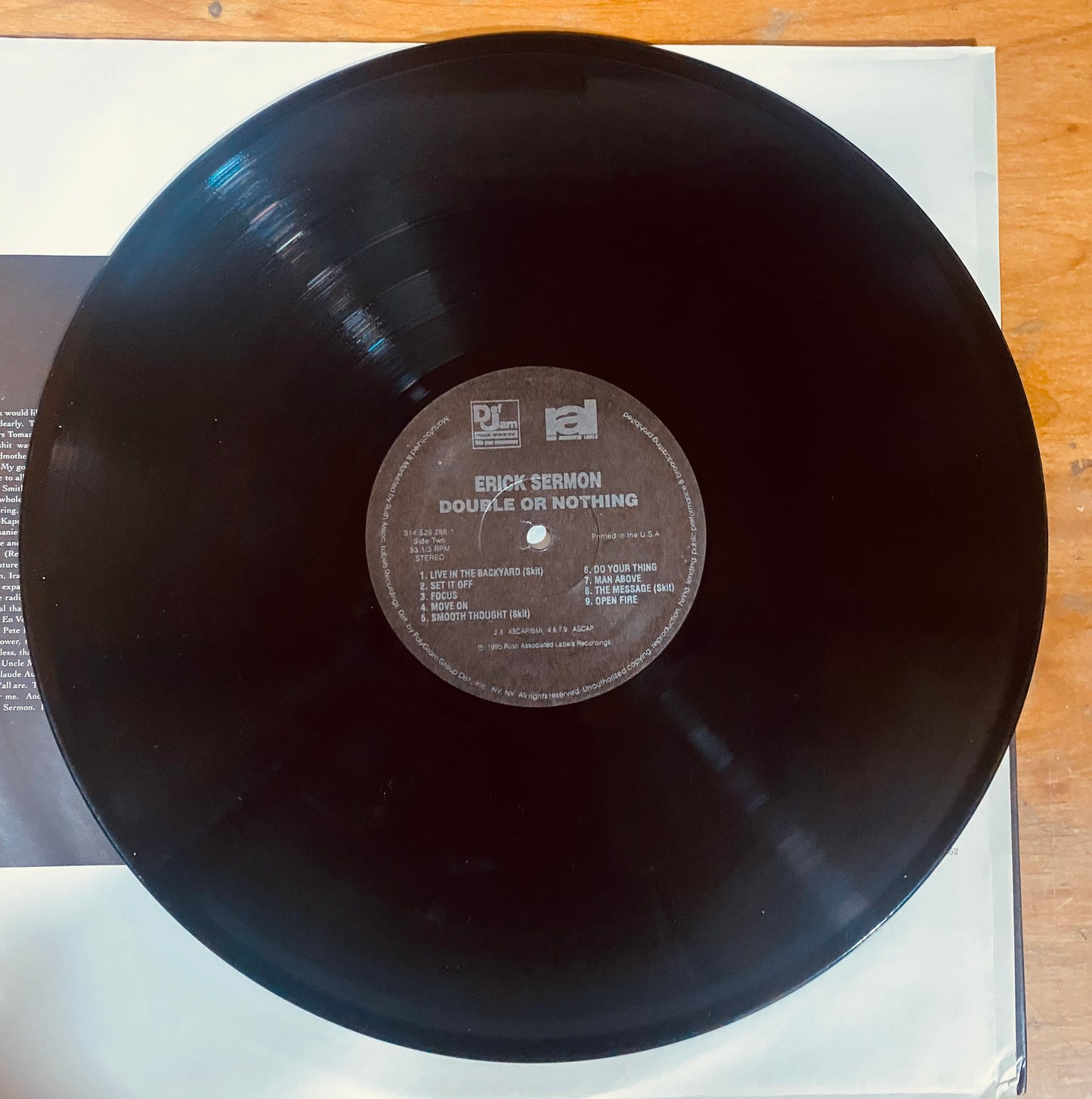 OG US - Erick Sermon - Double Or Nothing (LP, Album) LP