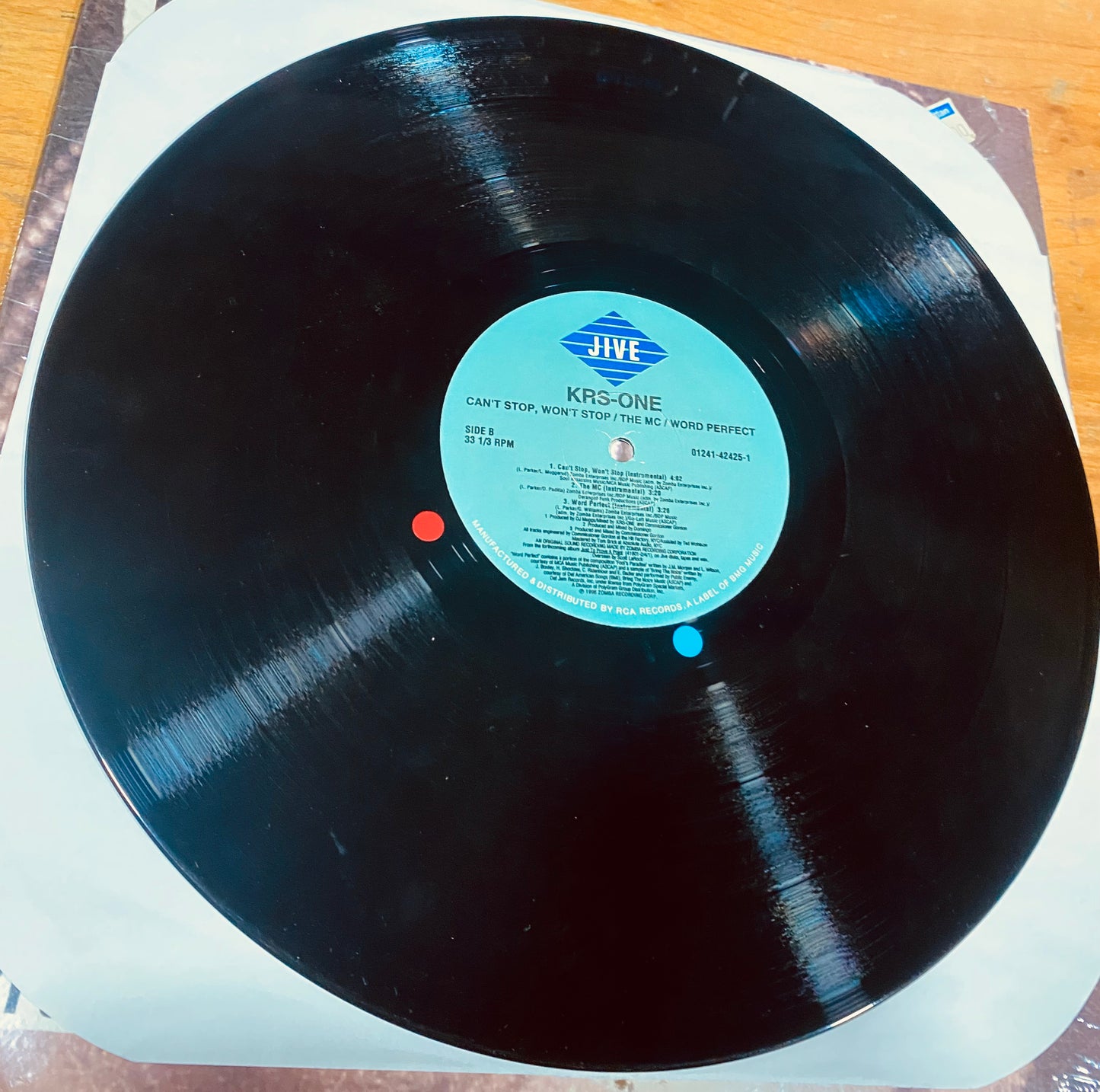 OG US - KRS-One - Can't Stop, Won't Stop / The MC / Word Perfect (12", Single)