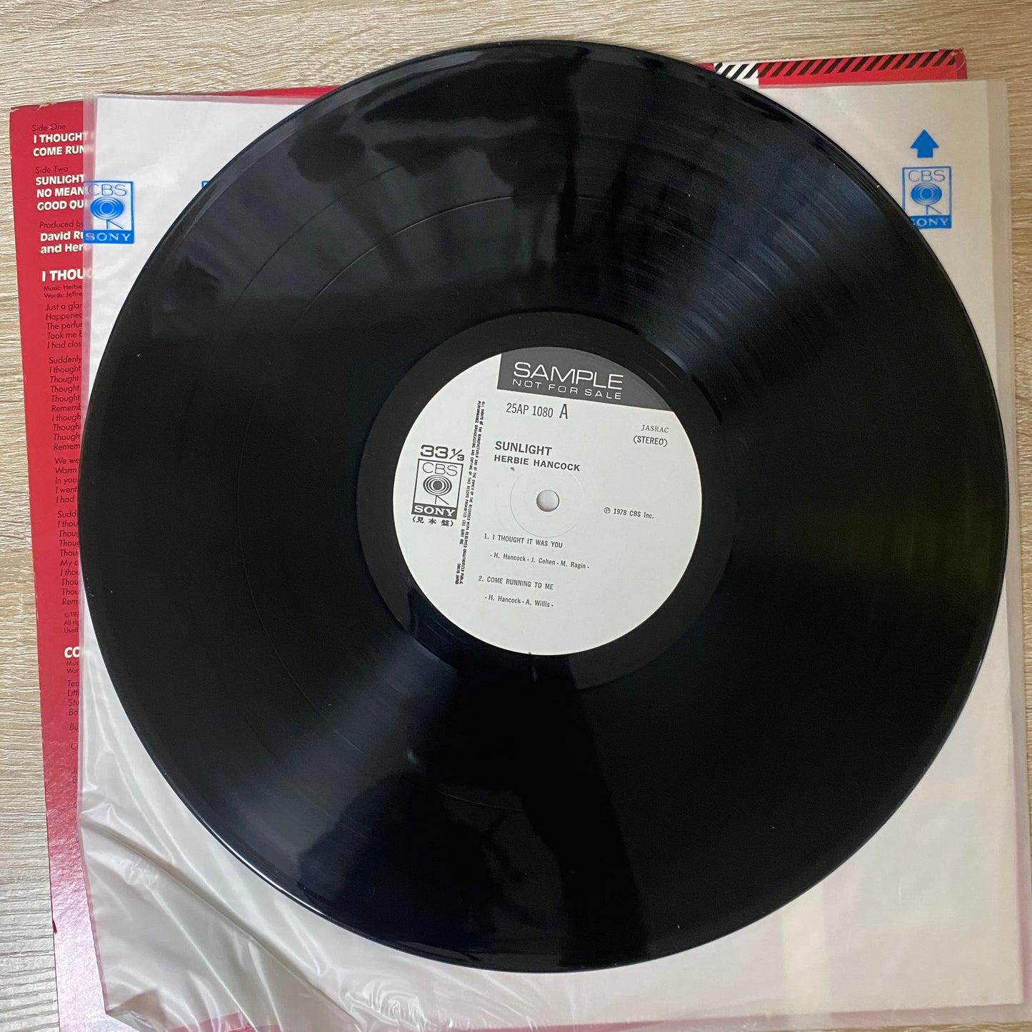 OG JP PROMO! - Herbie Hancock - Sunlight (LP, Album, Promo)