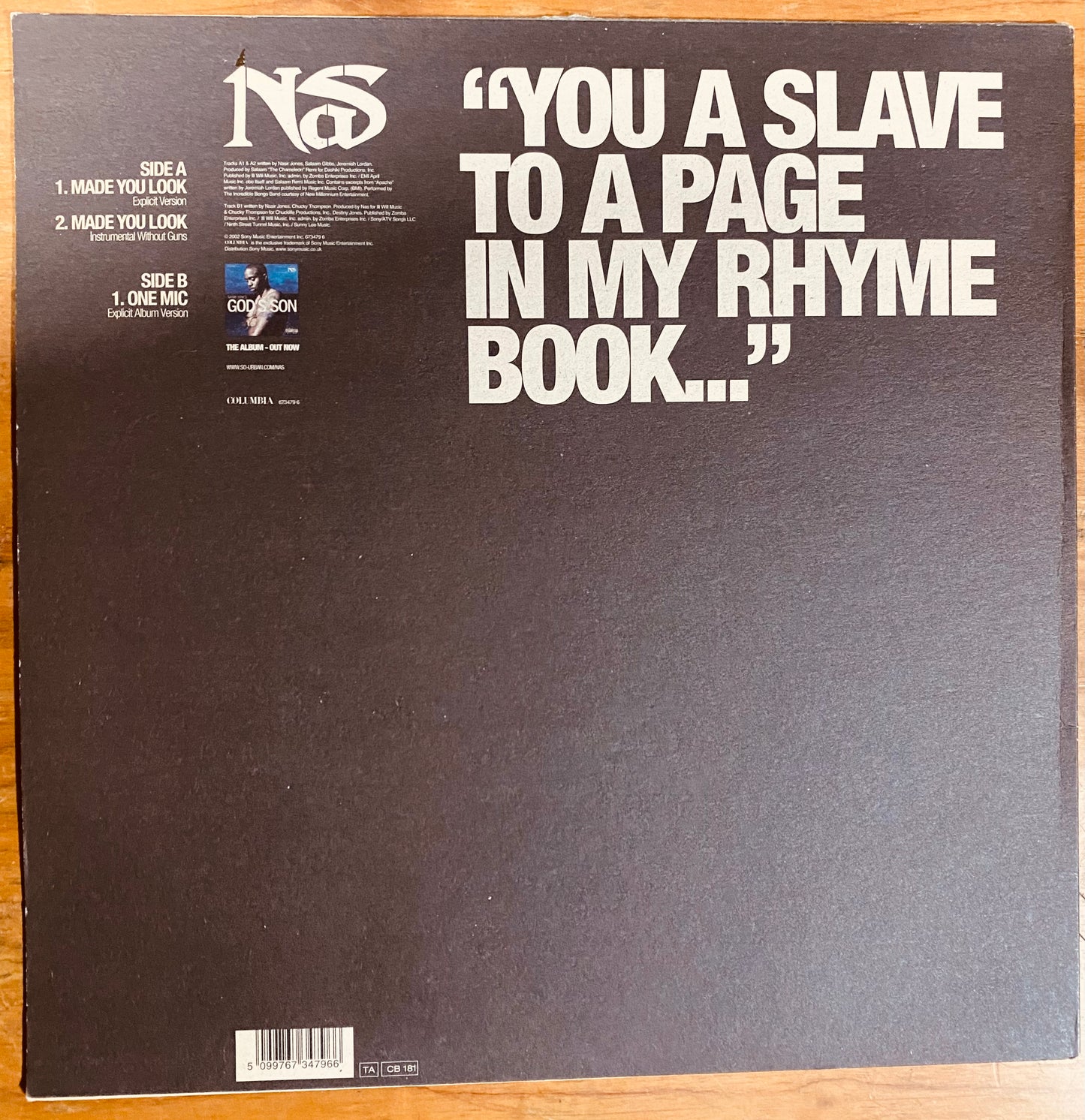 OG UK - Nas - Made You Look / One Mic (12")