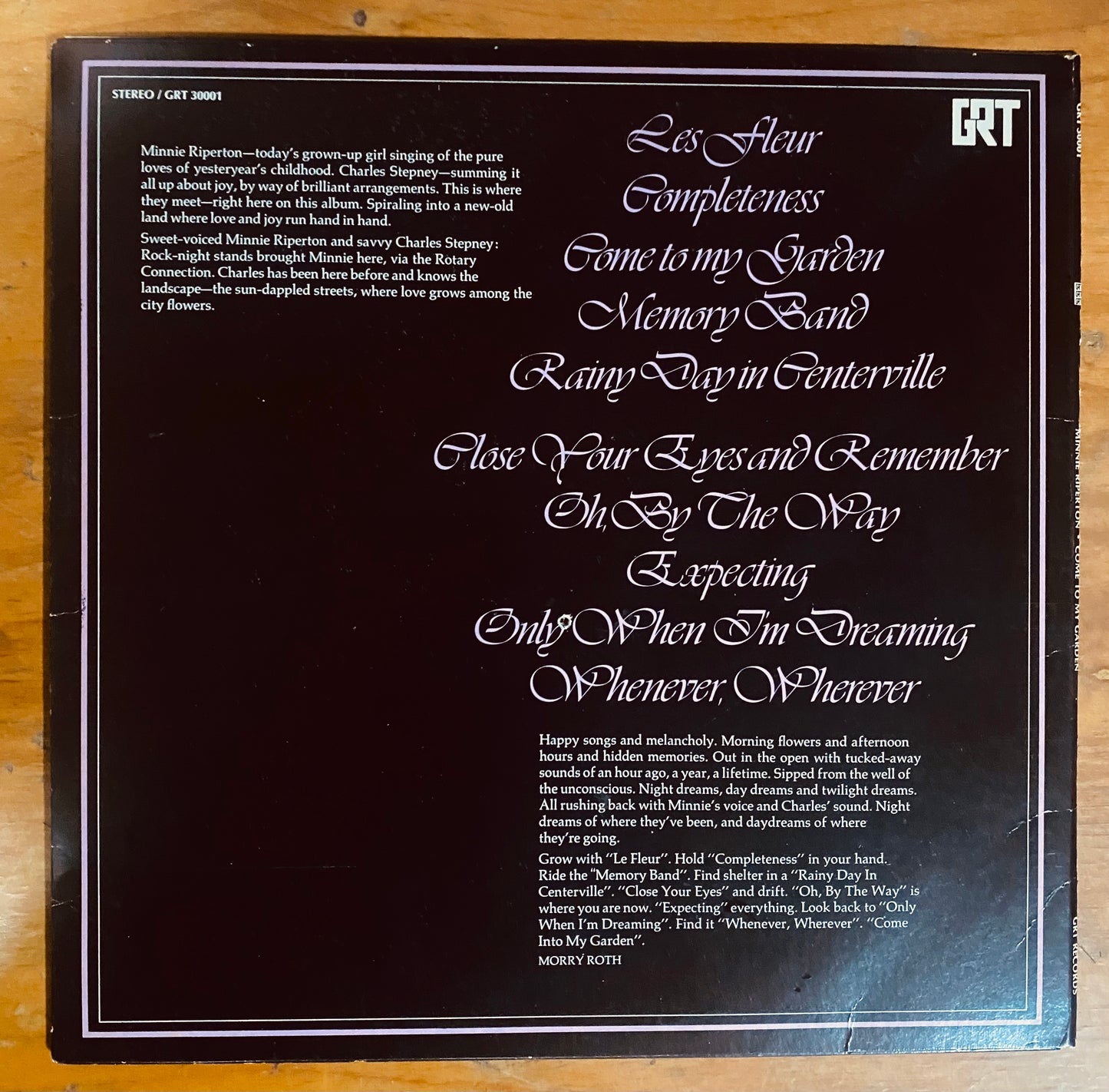 OG US - Minnie Riperton - Come To My Garden (LP, Album, Pit)CL