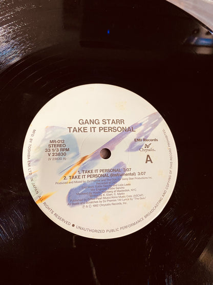RE JAPON - Gang Starr - Take It Personal (12")