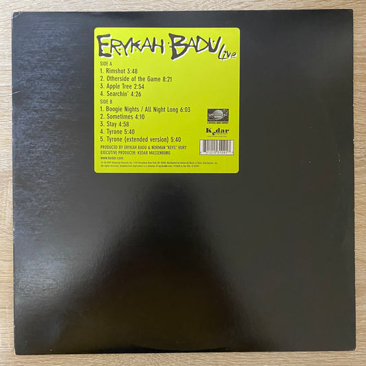 OG US - Erykah Badu - Live (LP, Album)
