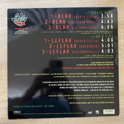 OG US - The Fabulous Five Featuring Heltah Skeltah And Originoo Gunn Clappaz* - Blah / Leflah (12", Single)