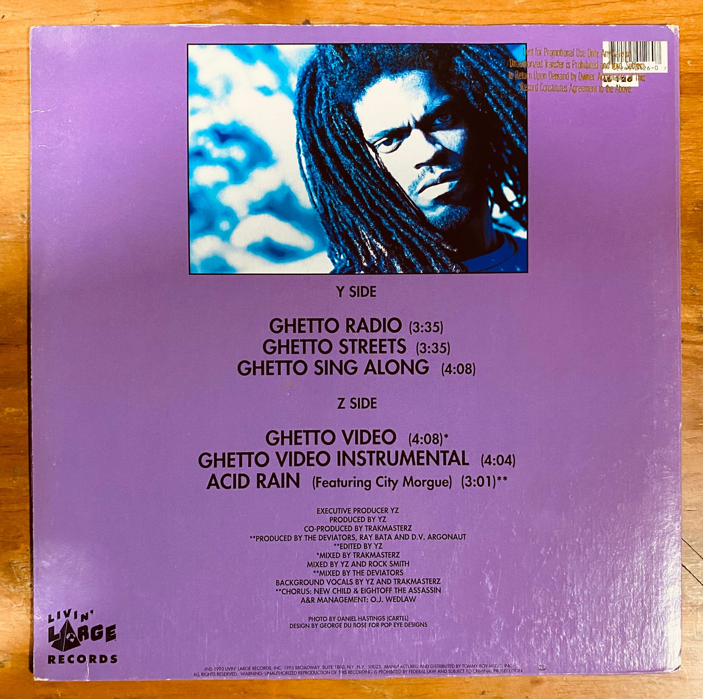 OG US PROMO - YZ - The Ghetto's Been Good To Me / Acid Rain (12")