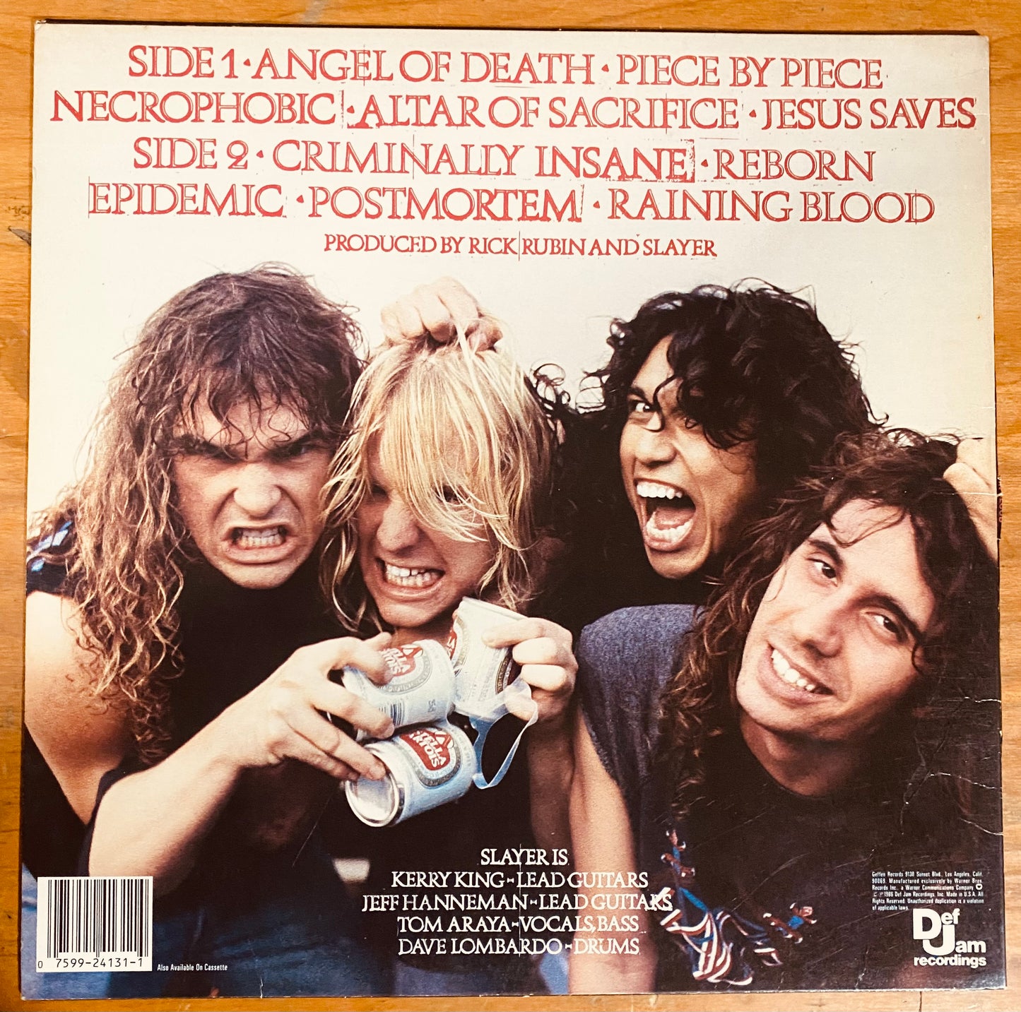 OG US - Slayer - Reign In Blood (LP, Album, All) CL