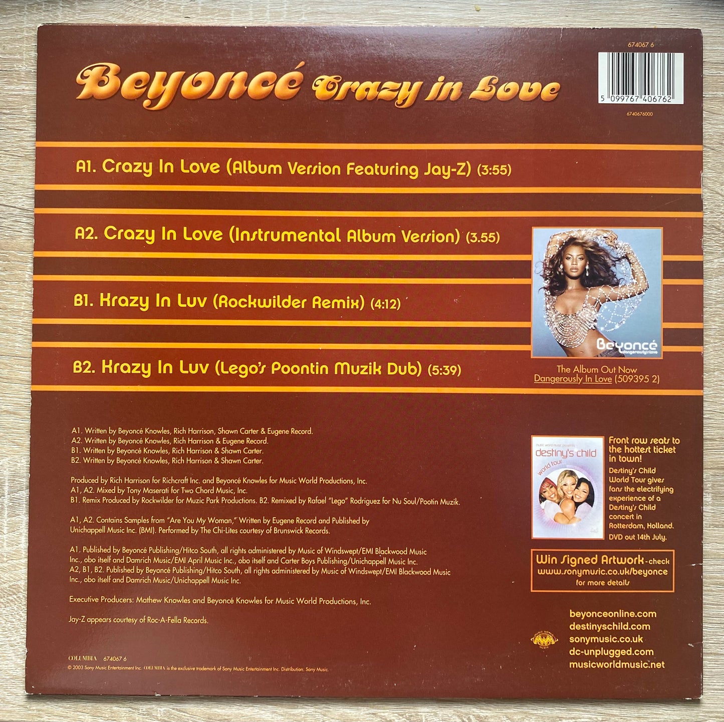 OG uk - Beyoncé - Crazy In Love (12")