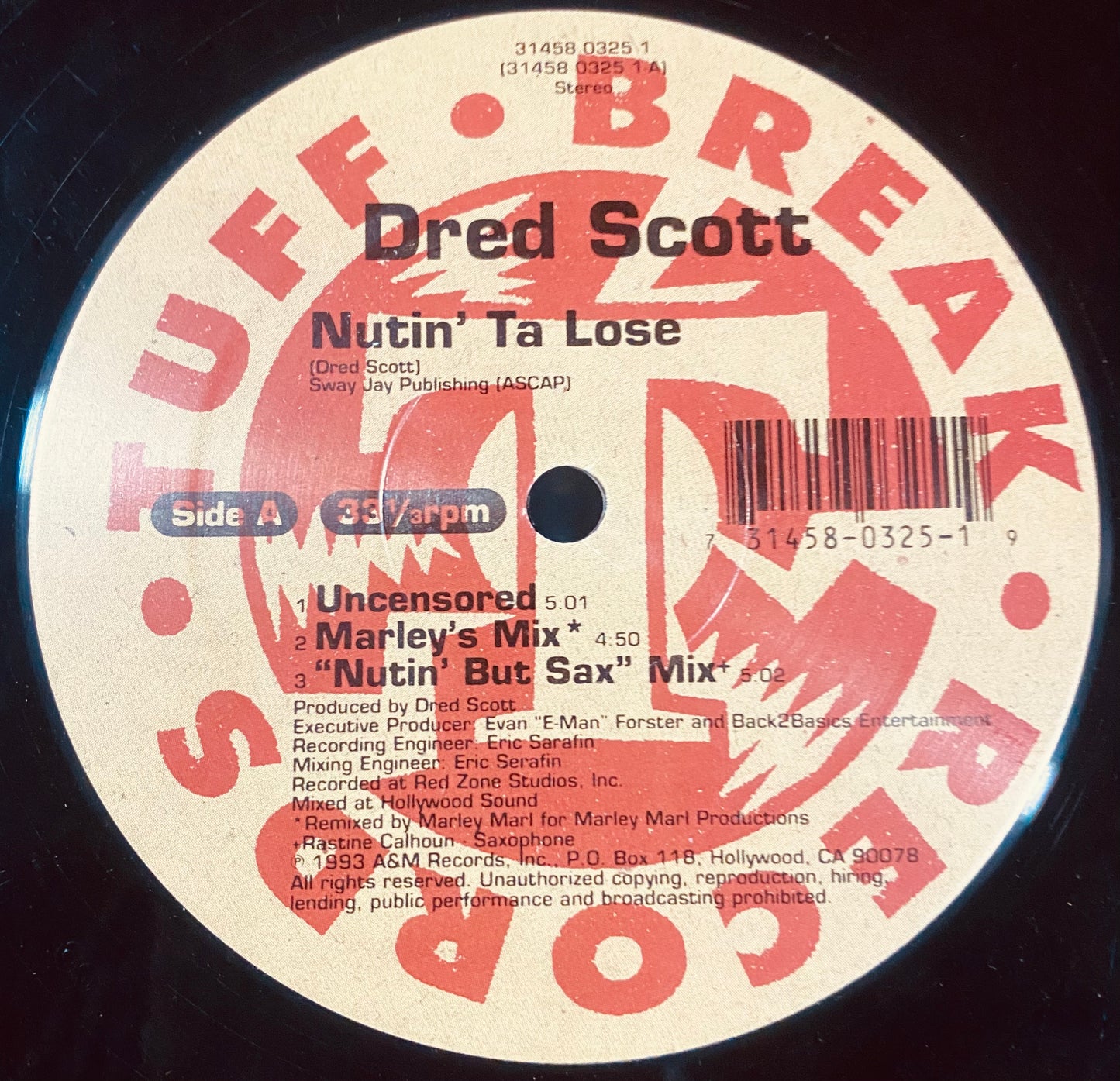 OG US - Dred Scott - Nutin' Ta Lose / Duck Ya Head (12")
