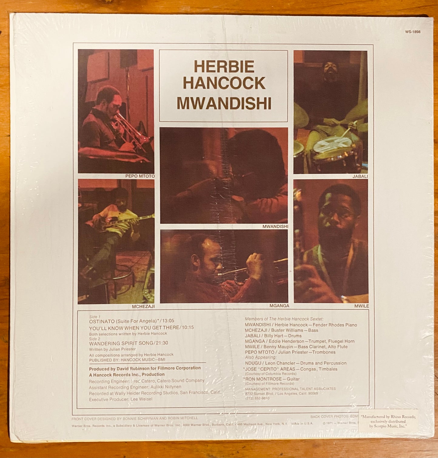 US PRESS - Herbie Hancock - Mwandishi (LP, Album, RE, 180) CL