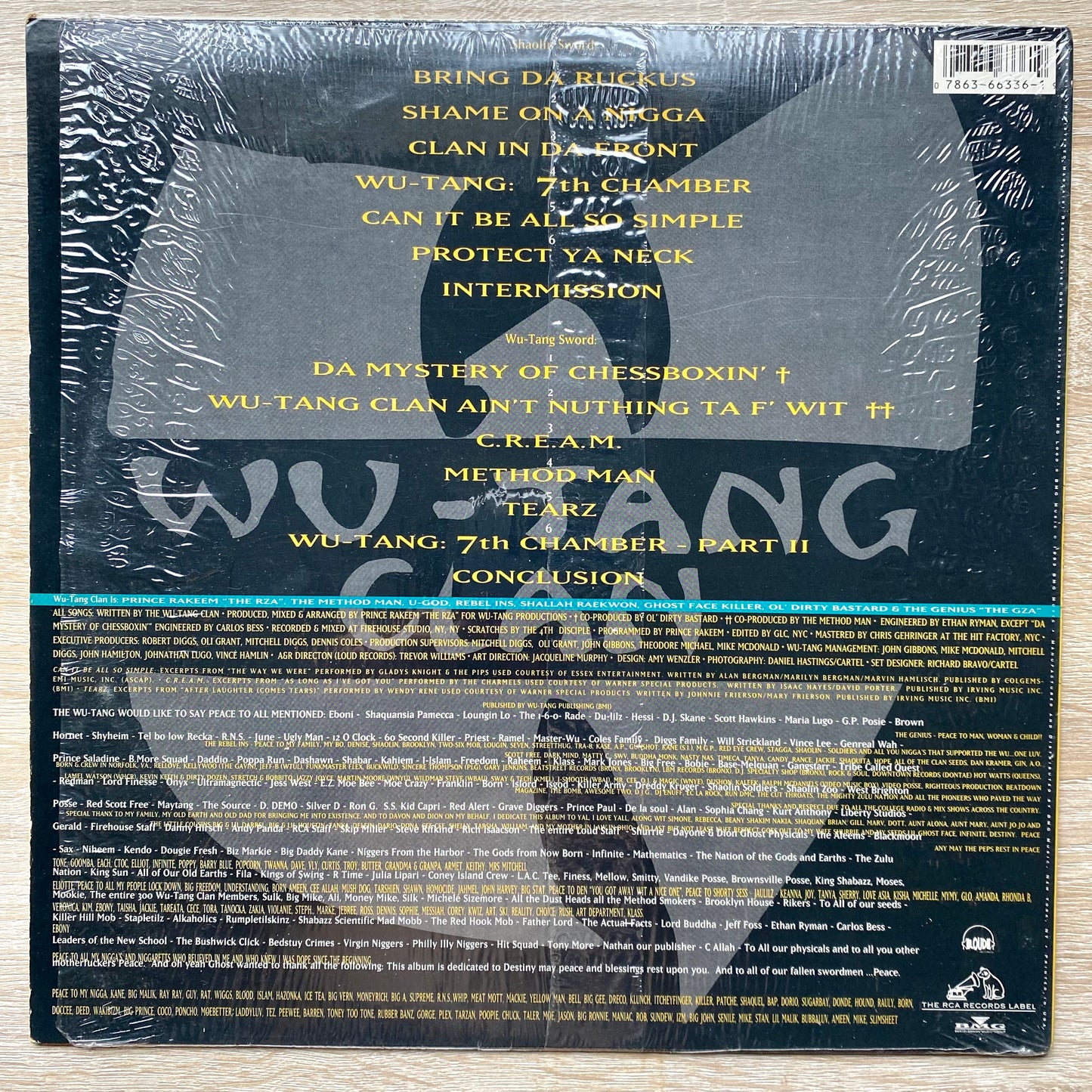 OG - Wu-Tang Clan - Enter The Wu-Tang (36 Chambers) (LP, Album, SRC)