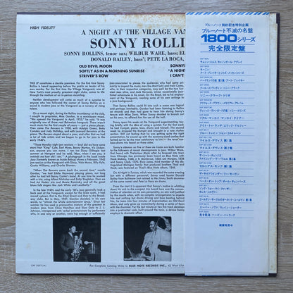 Sonny Rollins - A Night At The "Village Vanguard" (LP, Album, Mono, Ltd, RE)