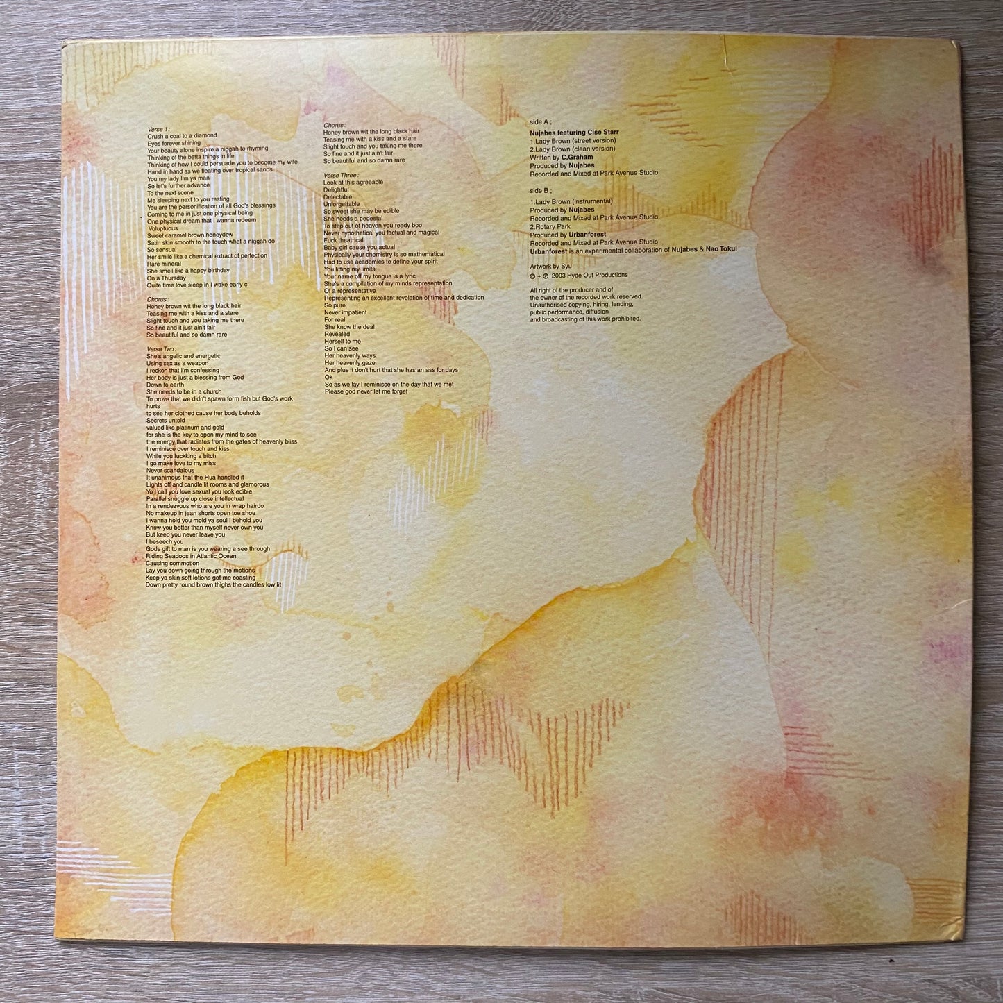 OG JP - Nujabes Featuring Cise Starr* - Lady Brown (12")