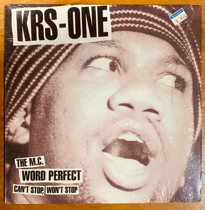 OG US - KRS-One - Can't Stop, Won't Stop / The MC / Word Perfect (12", Single)