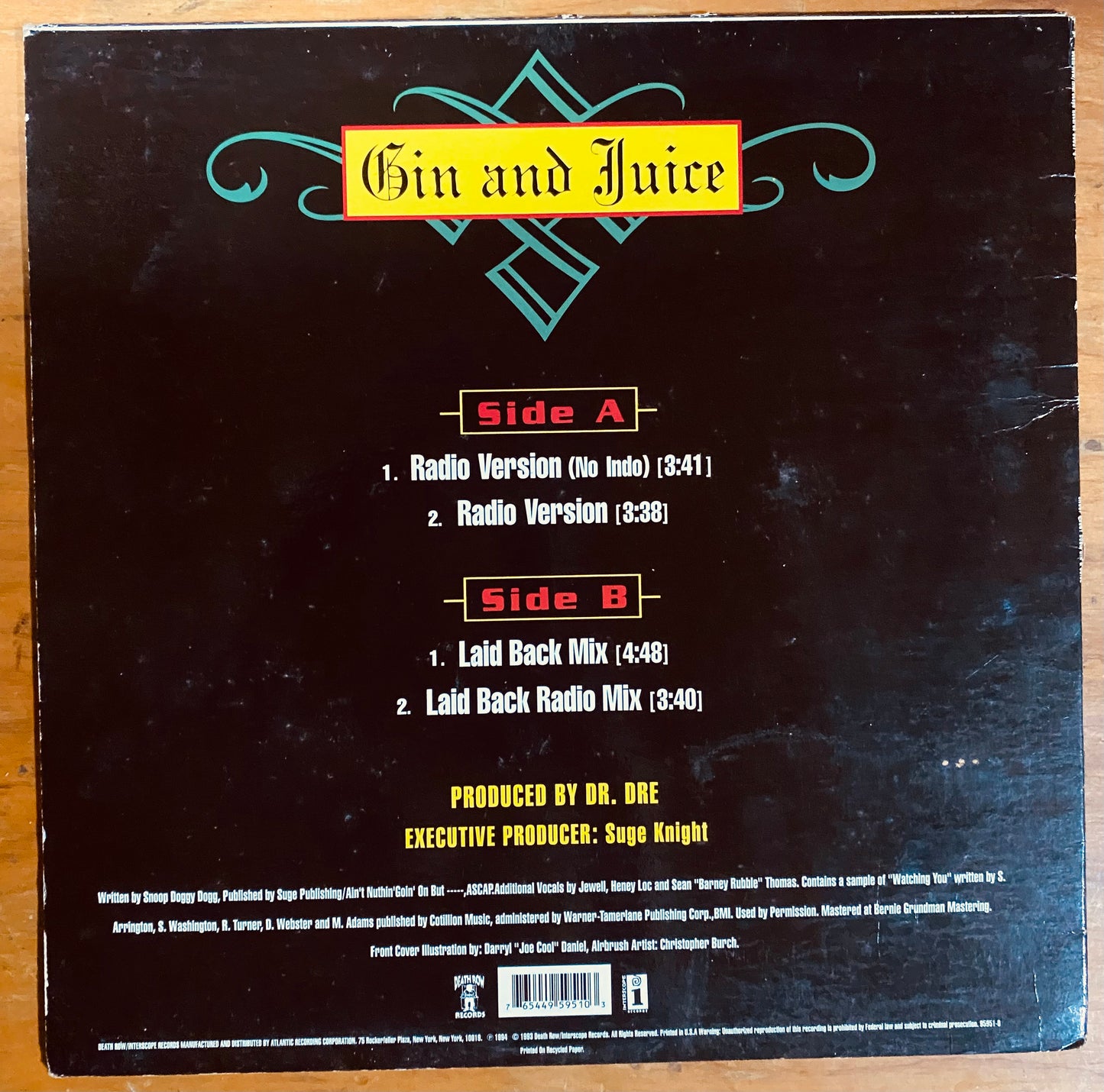 OG US - Snoop Doggy Dogg* - Gin And Juice (12")