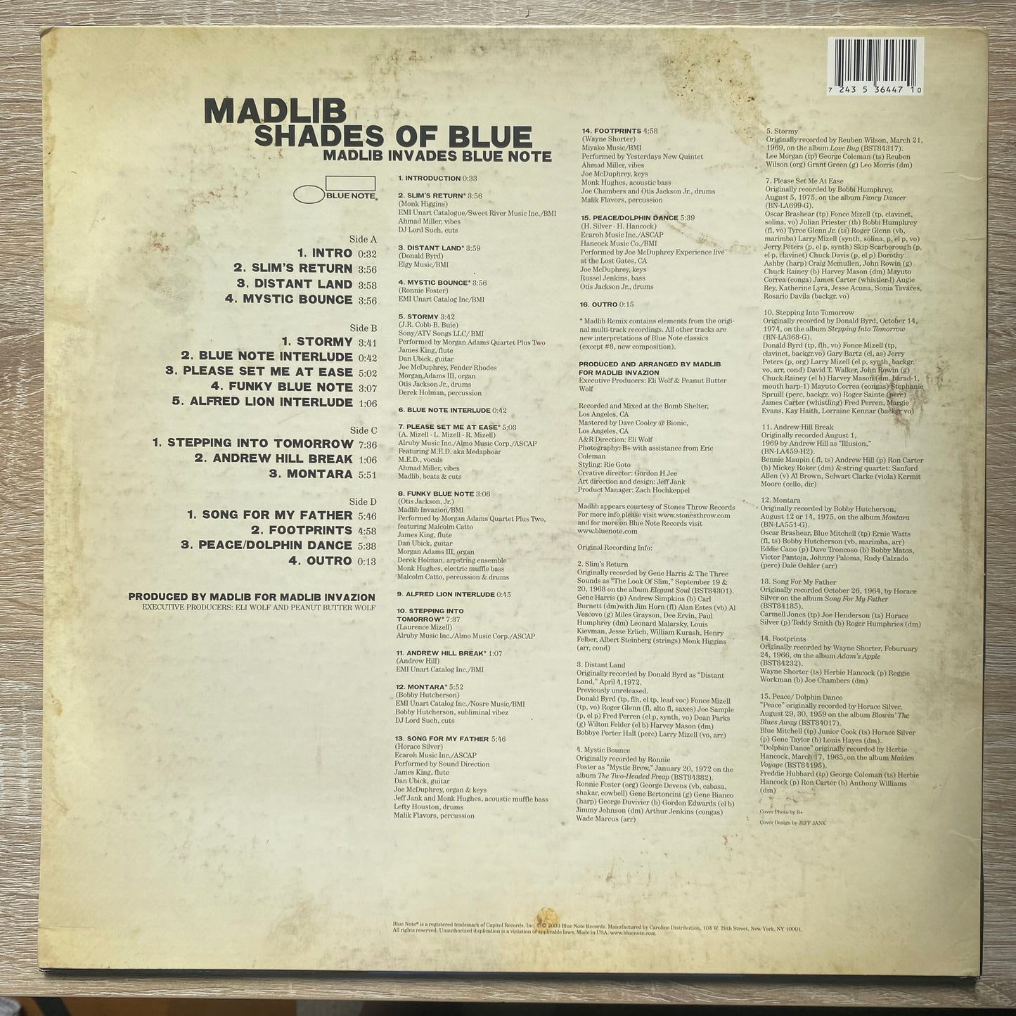 OG US - Madlib - Shades Of Blue (2xLP, Album)