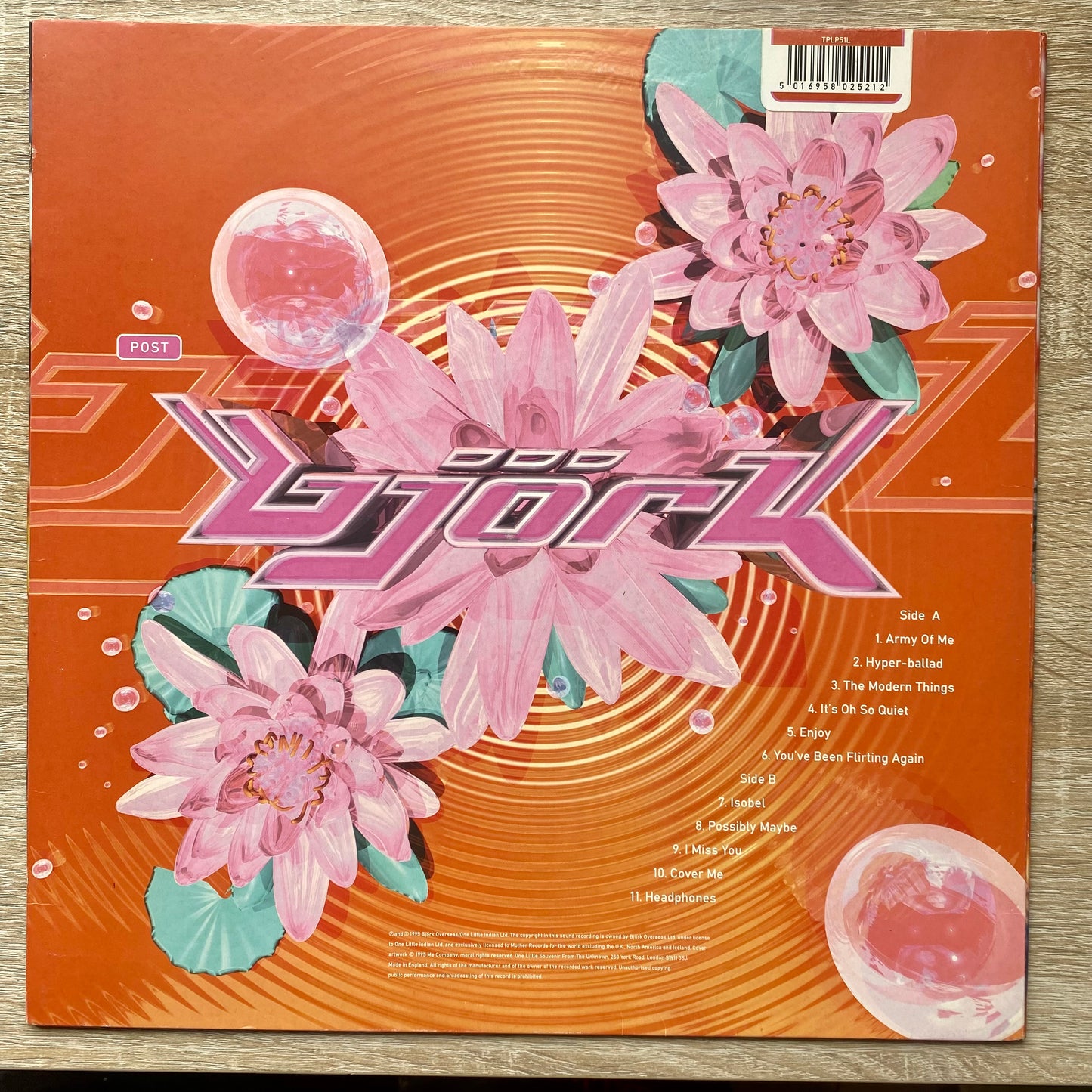 OG UK - Björk - Post (LP, Album, Pin)