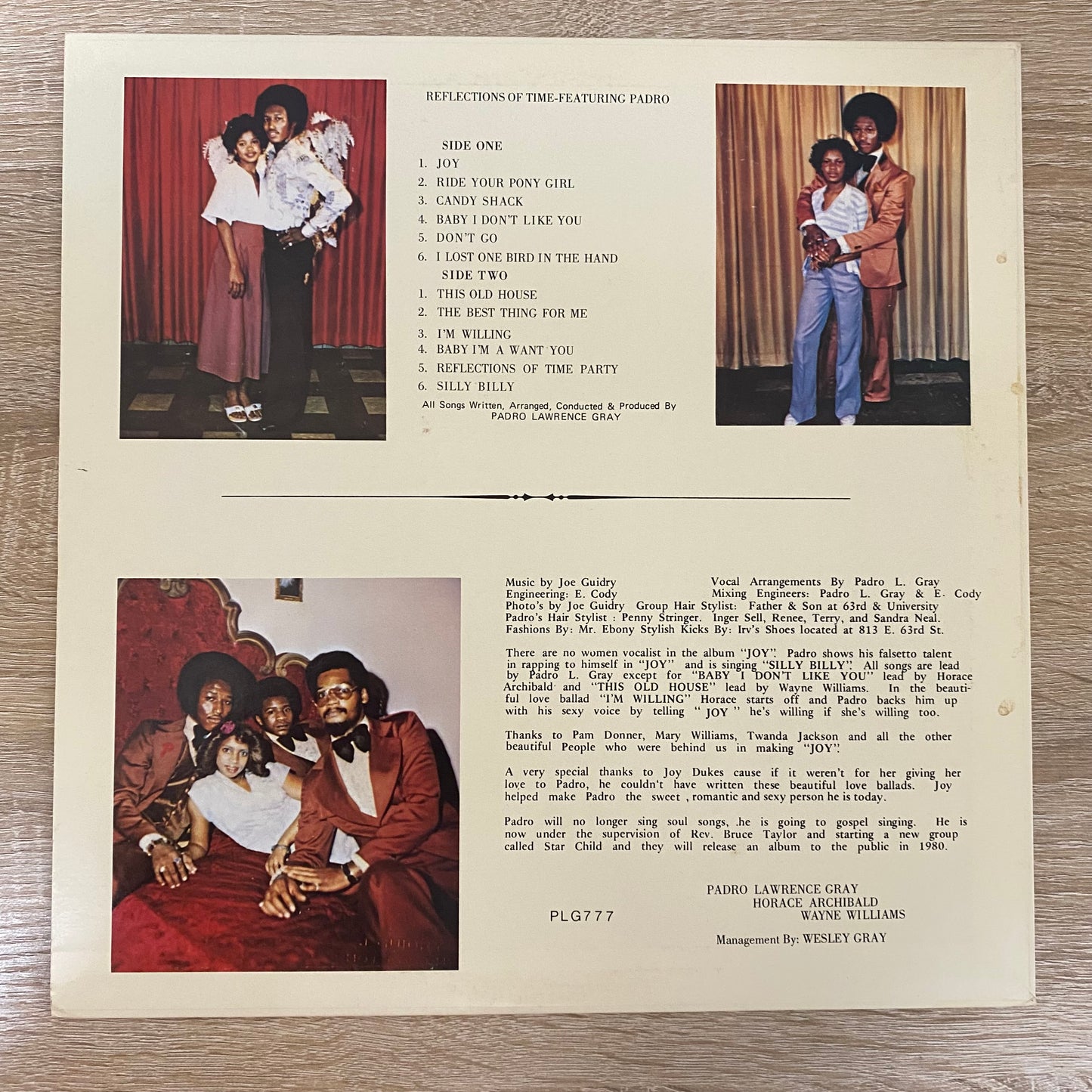 Reflections Of Time Featuring Padro* - Sweet, Romantic And Sexy Joy (LP, Album)