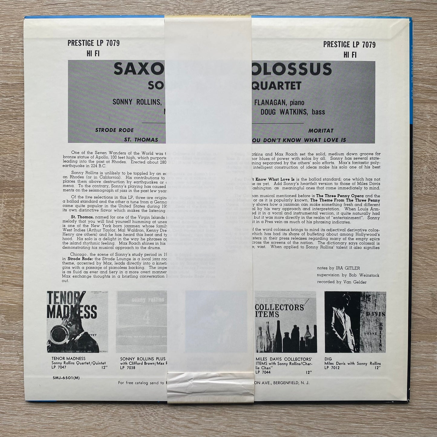 Sonny Rollins - Saxophone Colossus (LP, Album, Mono, RE)