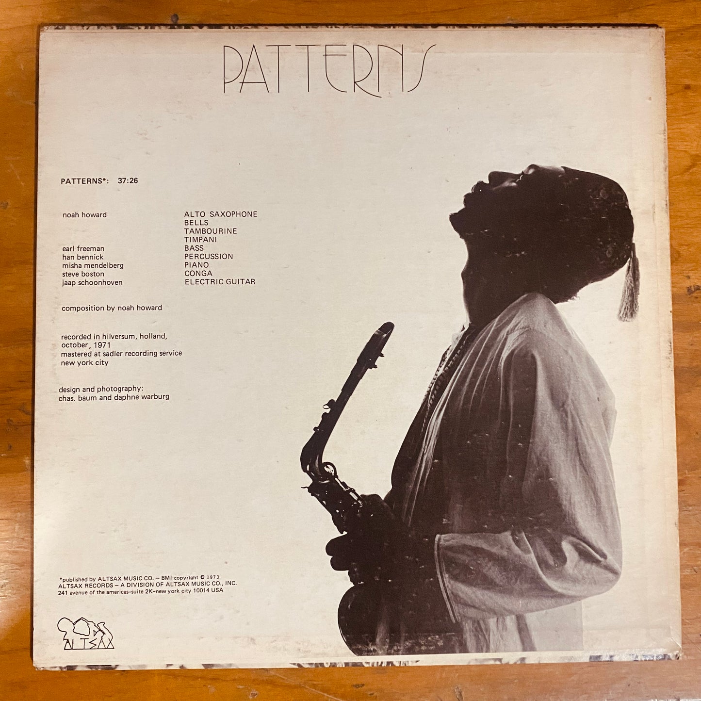 OG US - Noah Howard - Patterns (LP, Album) CL