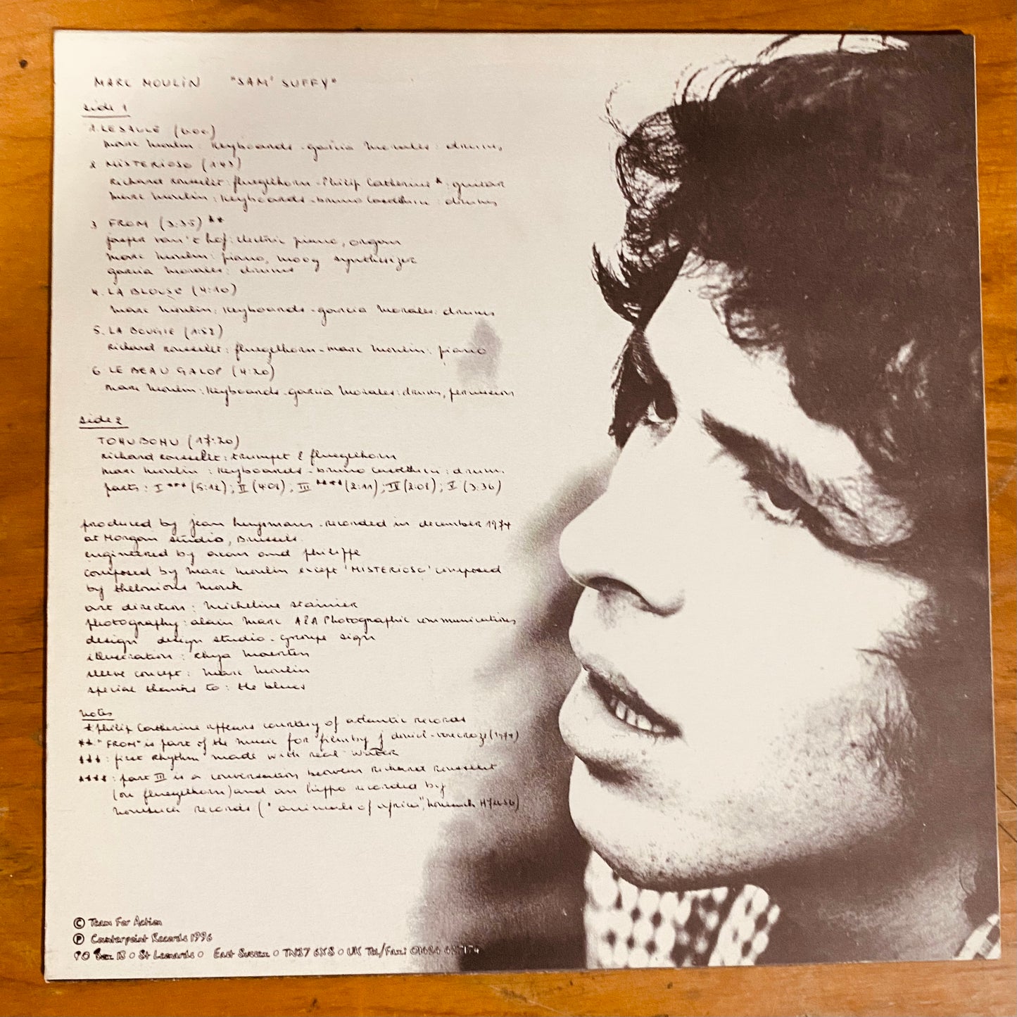 UK SECOND PRESS - Marc Moulin - Sam' Suffy (LP, Album, RE)CL