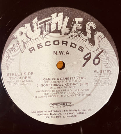 OG US - N.W.A* - Gangsta Gangsta (12", Maxi, SRC)