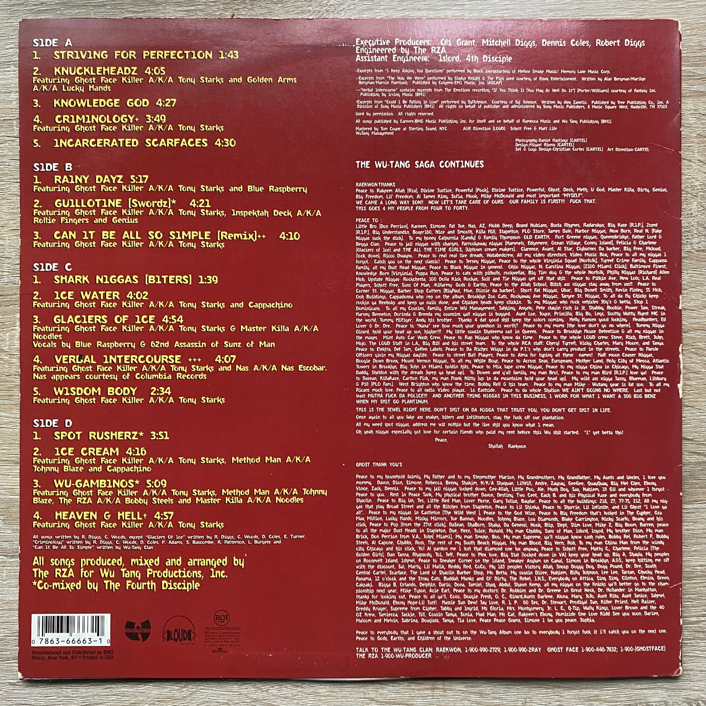 OG - Chef Raekwon* Guest Starring: Ghost Face Killer* A/K/A Tony Starks - Only Built 4 Cuban Linx... (2xLP, Album)