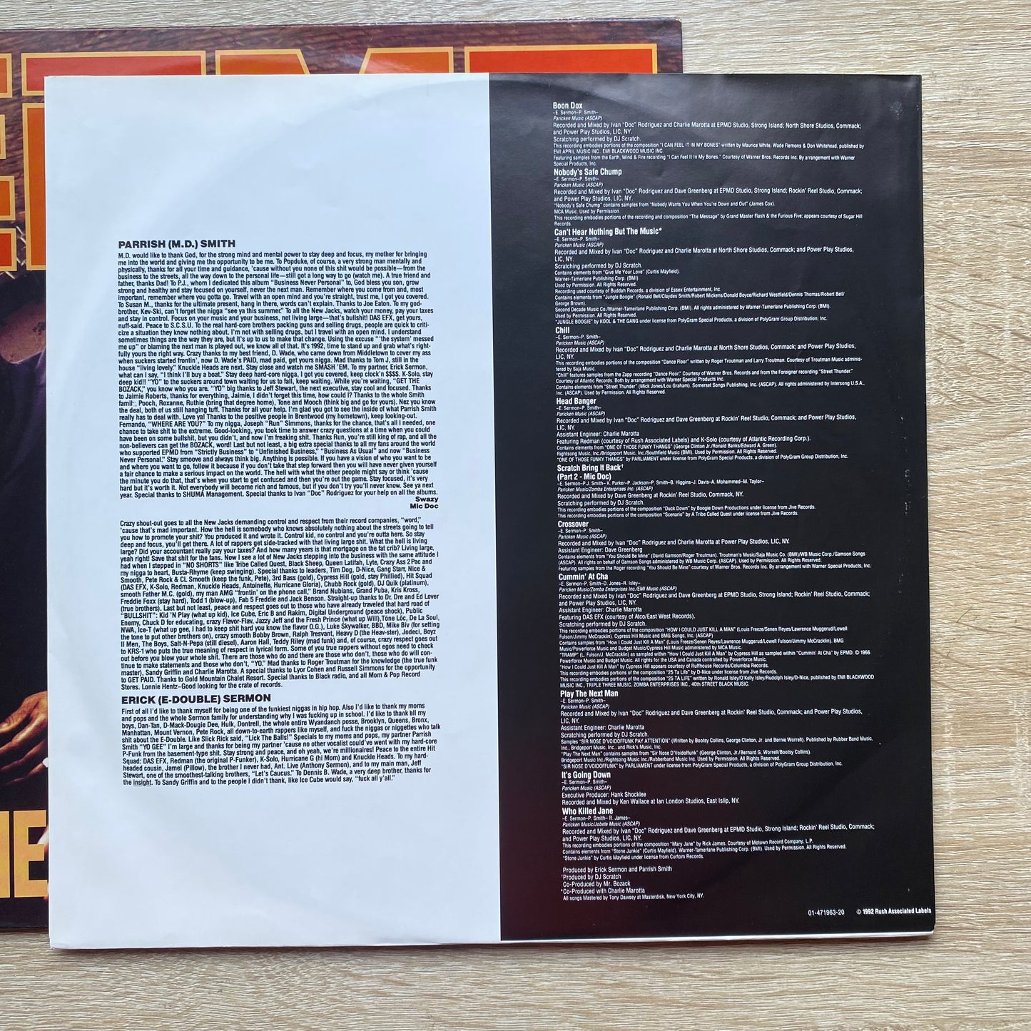 OG- EPMD - Business Never Personal (LP, Album)