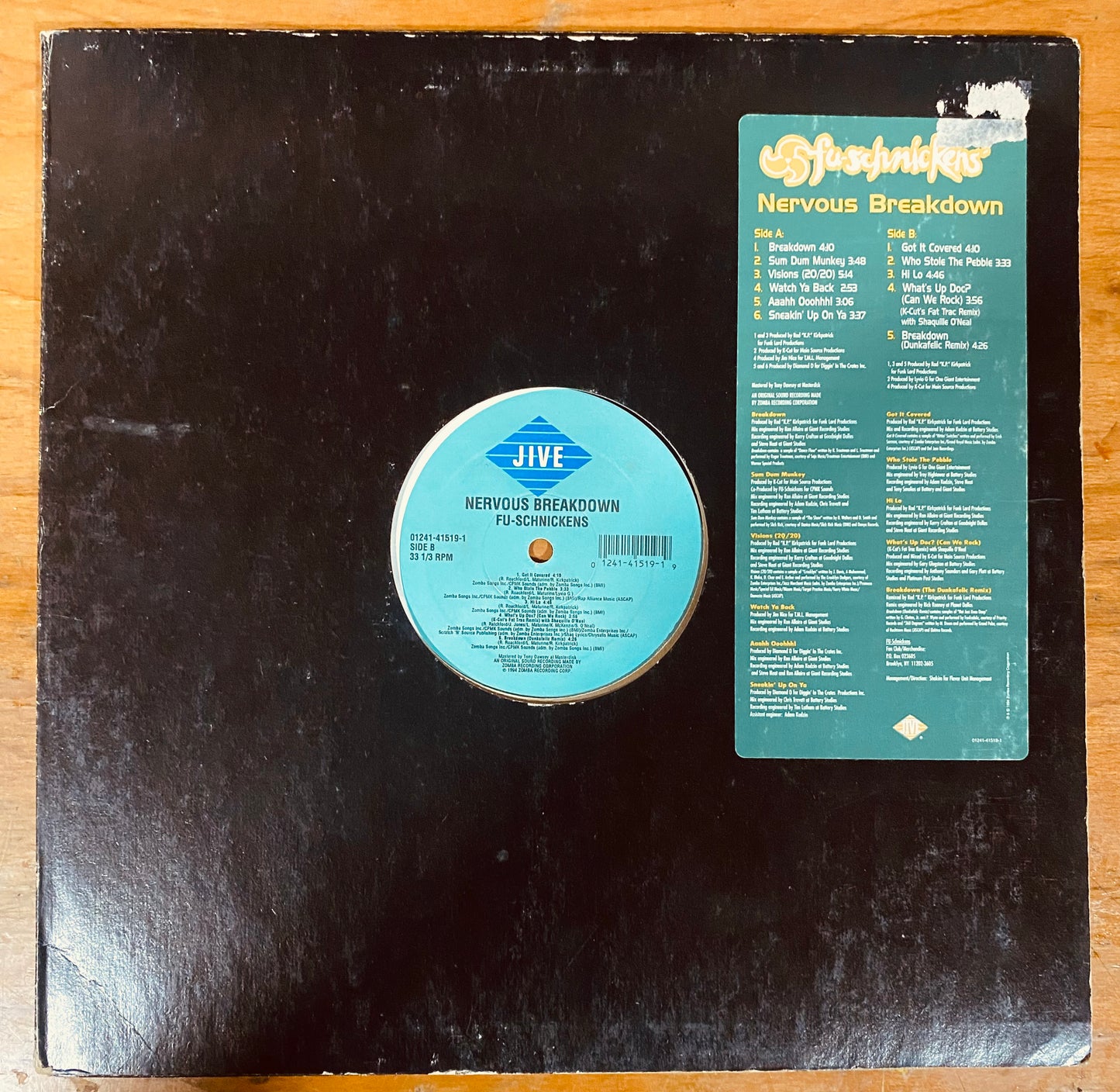 OG US - Fu-Schnickens - Nervous Breakdown (LP, Album) CL