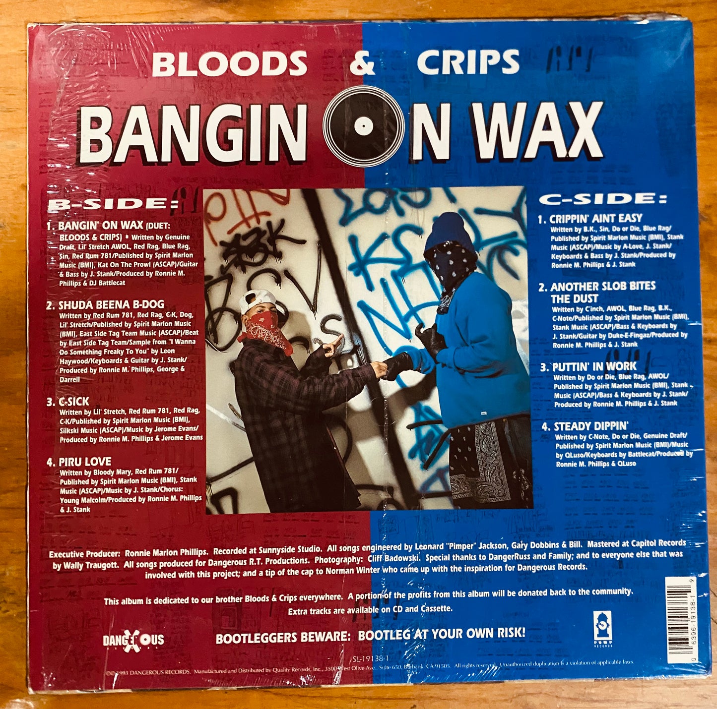 OG US - Bloods & Crips - Bangin On Wax (LP, Album) CL