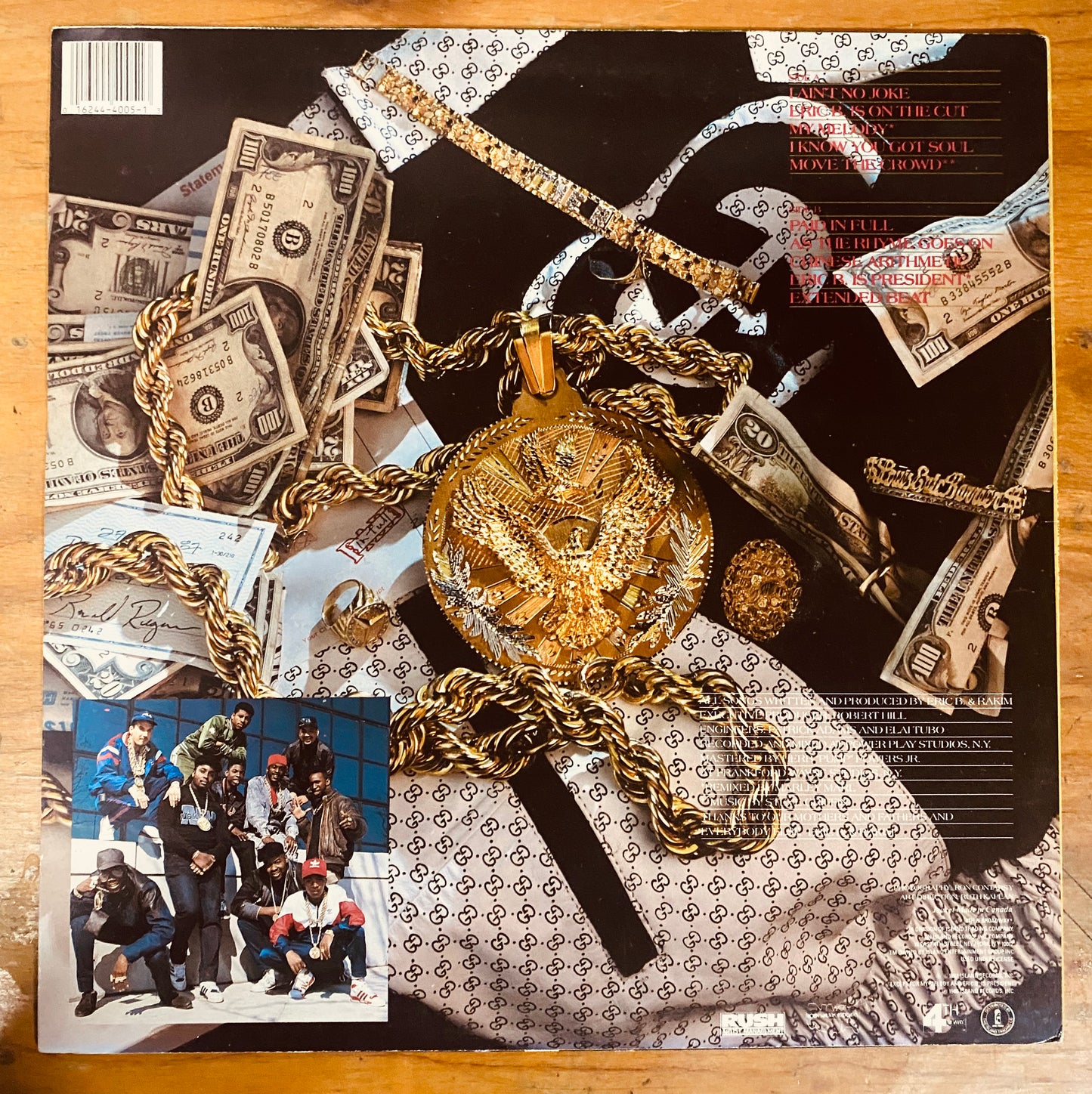 OG US - Eric B. & Rakim - Paid In Full (LP, Album) CL