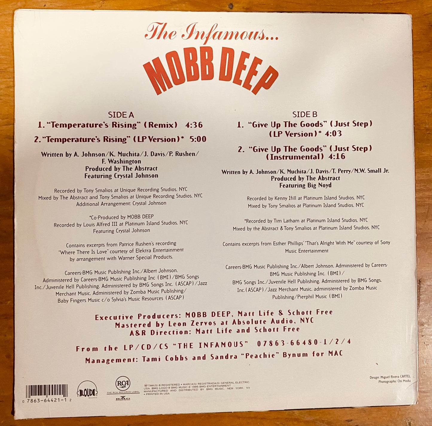 OG US - Mobb Deep - Temperature's Rising / Give Up The Goods (12")