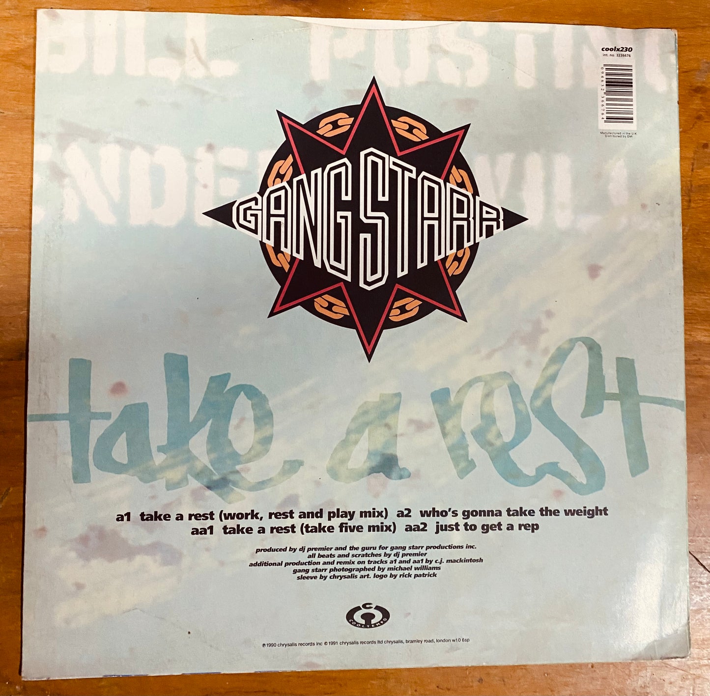 OG UK- Gang Starr - Take A Rest / Who's Gonna Take The Weight (12", Single)