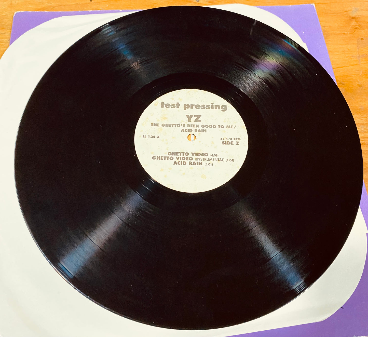 OG US PROMO - YZ - The Ghetto's Been Good To Me / Acid Rain (12")