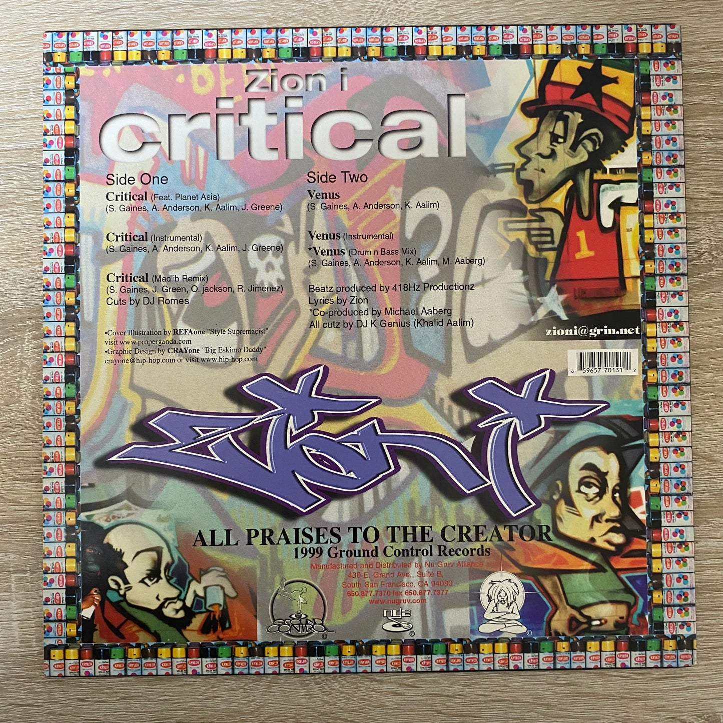 OG US - Zion I - Critical / Venus (12", Single)